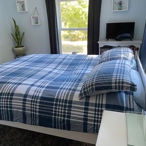Brooks Brothers flannel duvet set